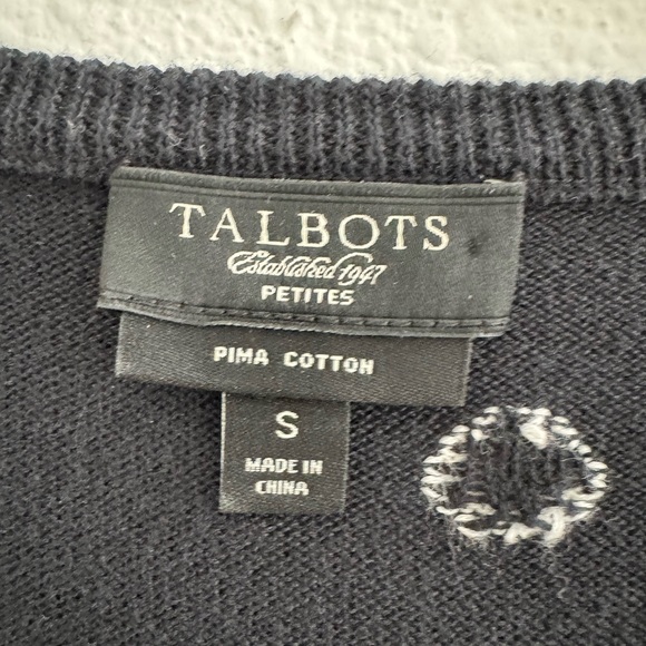 EUC Talbots Pima Cotton Polka Dot Cardigan - Picture 7 of 7